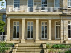Renovation of the roofed stone balcony structure