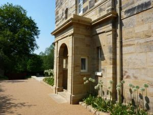 Renovation of the roofed stone balcony structure